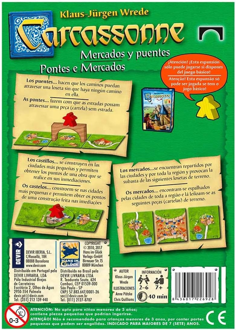 Carcassonne: Mercados y Puentes